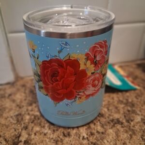 Pioneer Woman Stainless Sweet Rose Floral Insulated Tumbler Double Wall Mug